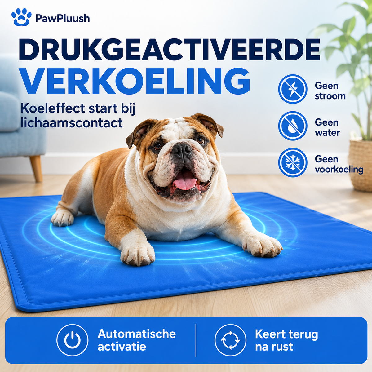 PawPluush™ Zelfkoelende Koelmat voor Honden en katten met niet giftige gel
